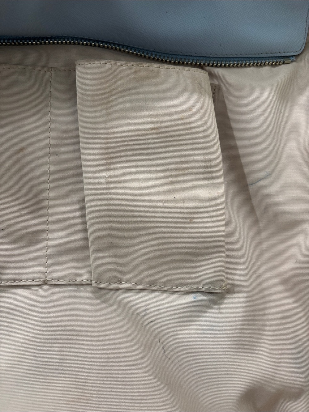 Coach Peyton Leather Tote Zip Top‎ in  blue saffiano-textured Shoulder Bag - Picture 11 of 16